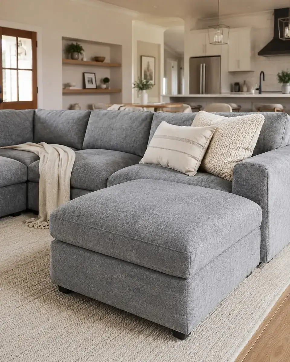 Freshly cleaned sofa in a Baldwin Park, Orlando home