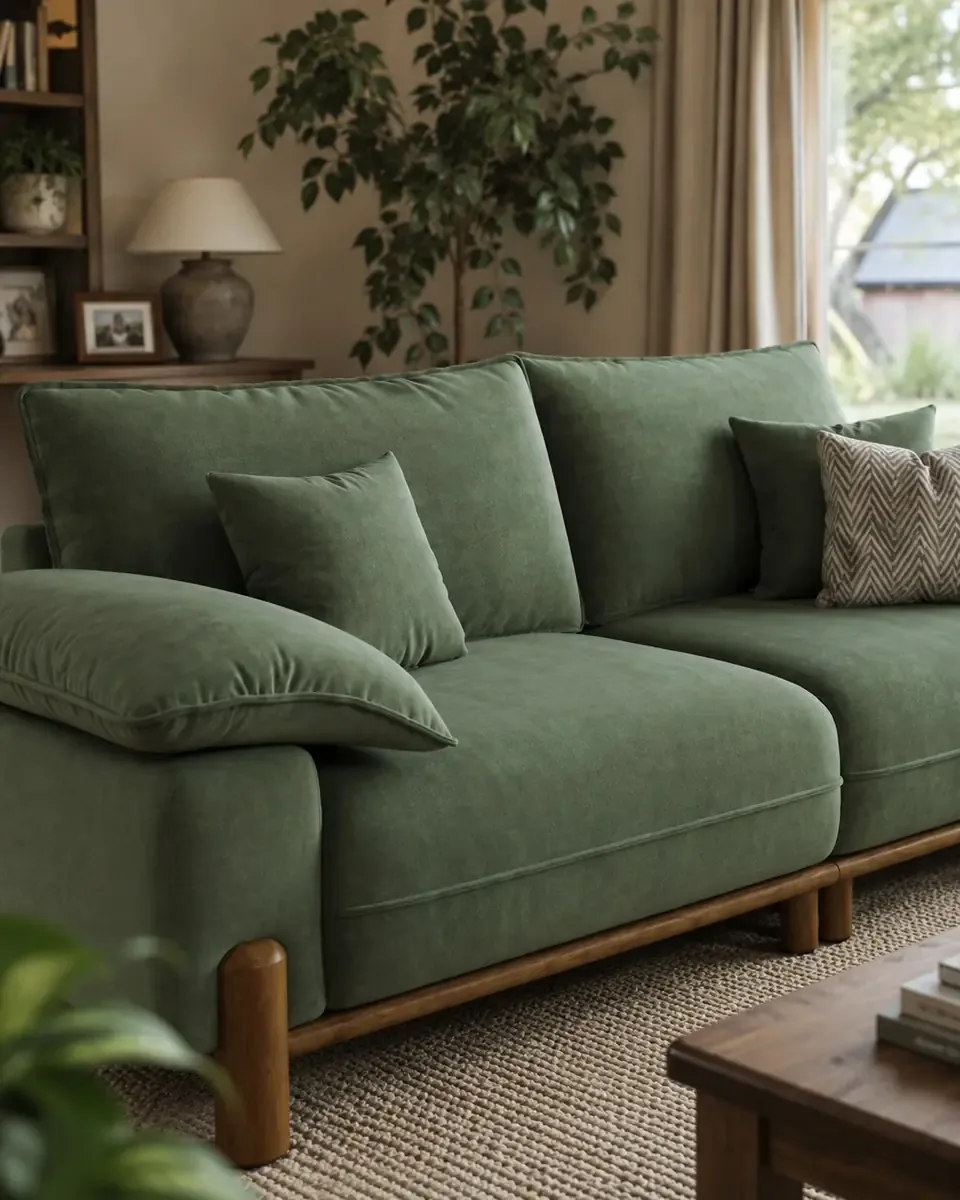 Freshly cleaned sofa in a Maitland, FL home