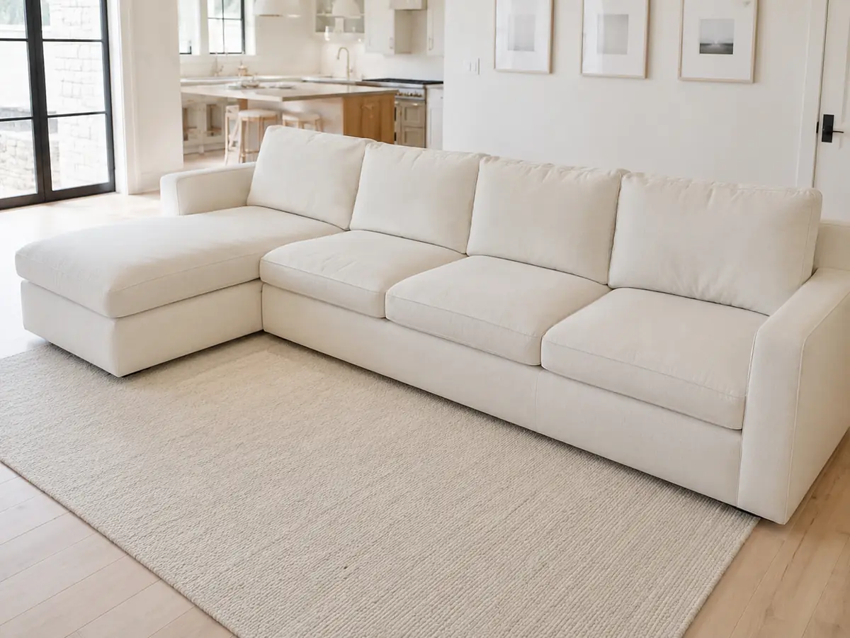 Sectional clean after, Sectional sofa before and after cleaning in Orlando, FL