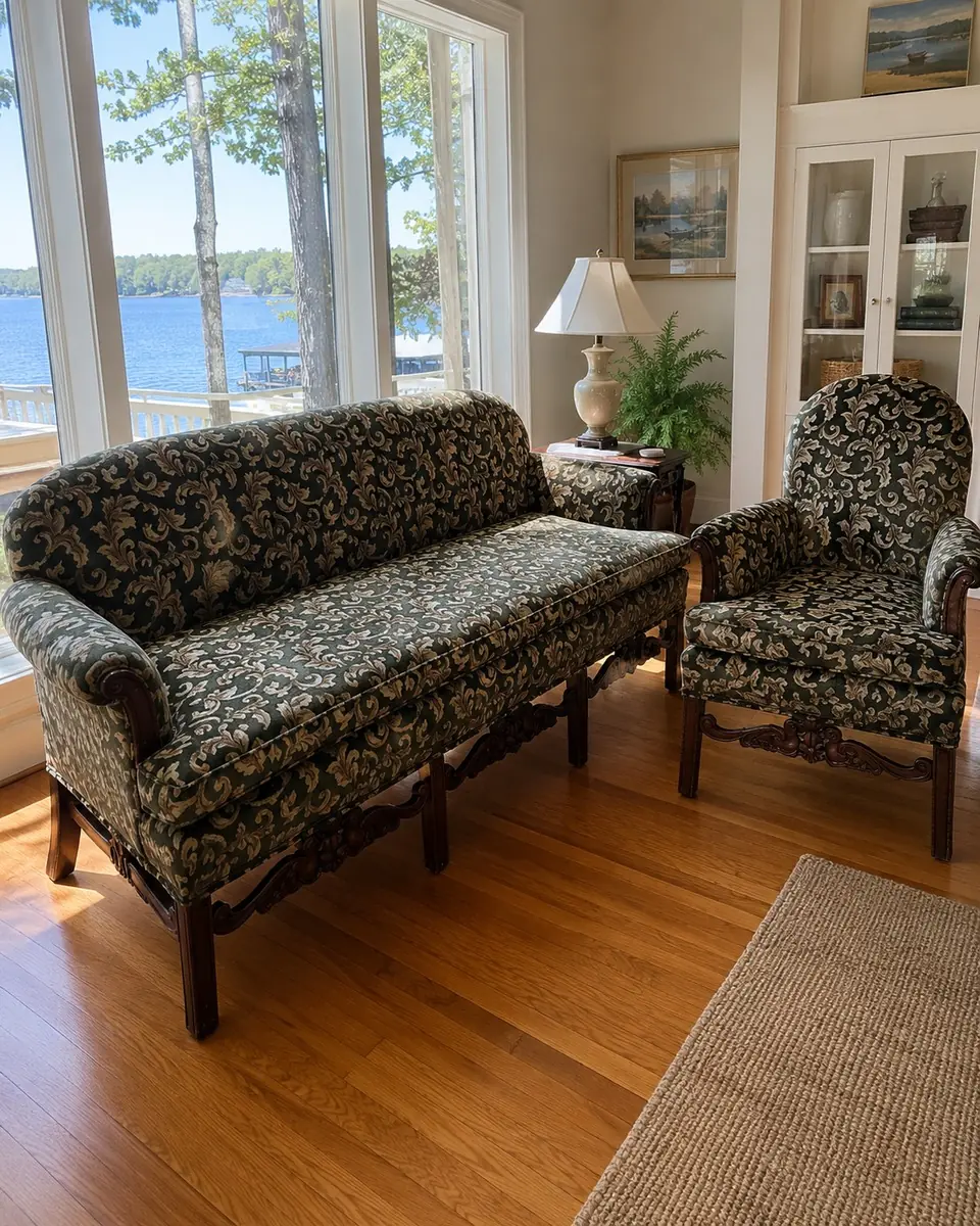 Freshly cleaned sofa in a Belle Isle, Orlando home