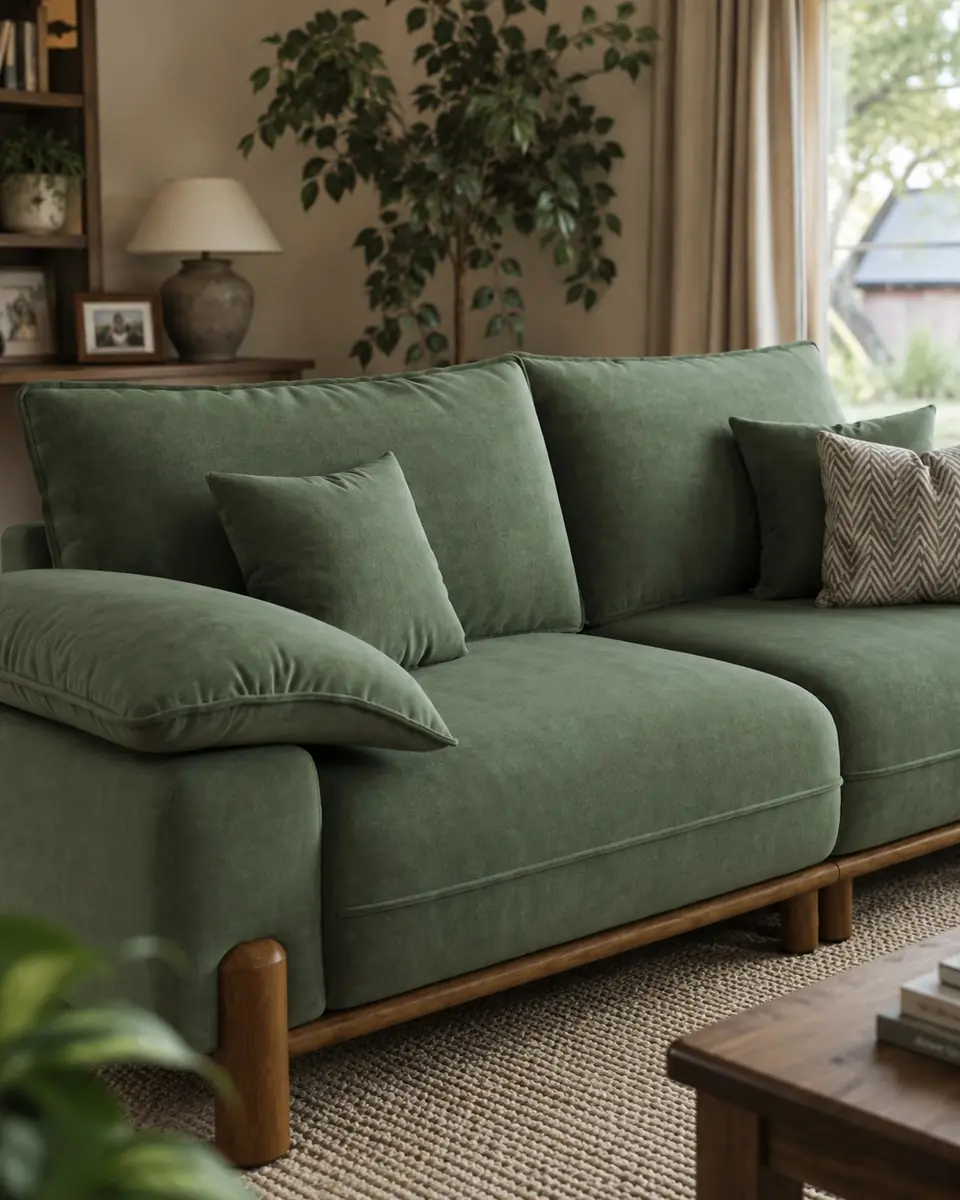 Freshly cleaned sofa in a Maitland, Orlando home