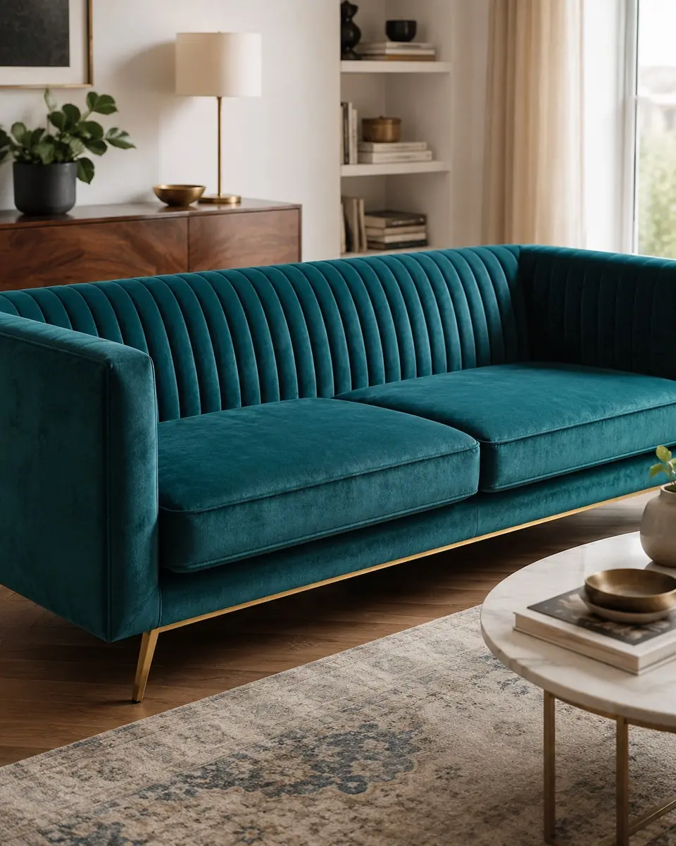 Freshly cleaned sofa in a Winter Park, Orlando home